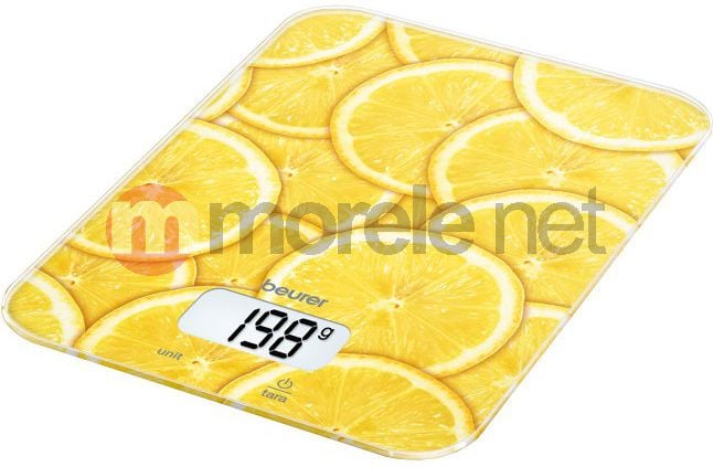 Cantare de bucatarie - Cantar de bucatarie Beurer KS19 Lemon, 5 kg, taste senzori