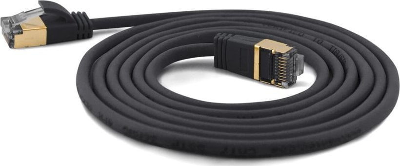 Vreau să traduc următorul text din poloneză în română: Wantec Wantec Extra dünnesCat.7 RohCable SSTP Patch Cable - 2 m - Cat.7 RohCable - S/FTP (S- STP) - RJ- 45 - RJ- 45 - negru (7203). Wantec Wantec Extra este un cablu subtire de tip patch Cat.7 c