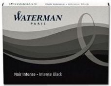 Mine, rezerve si cerneala - Cartus Waterman Standard Intense Black permanent, 8 buc/set