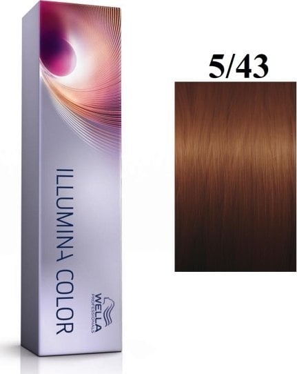 Wella Professionals Wella Professionals, Illumina Color, Permanent Hair Dye, 5/43 Light Chestnut Golden Red, 60 ml For Women