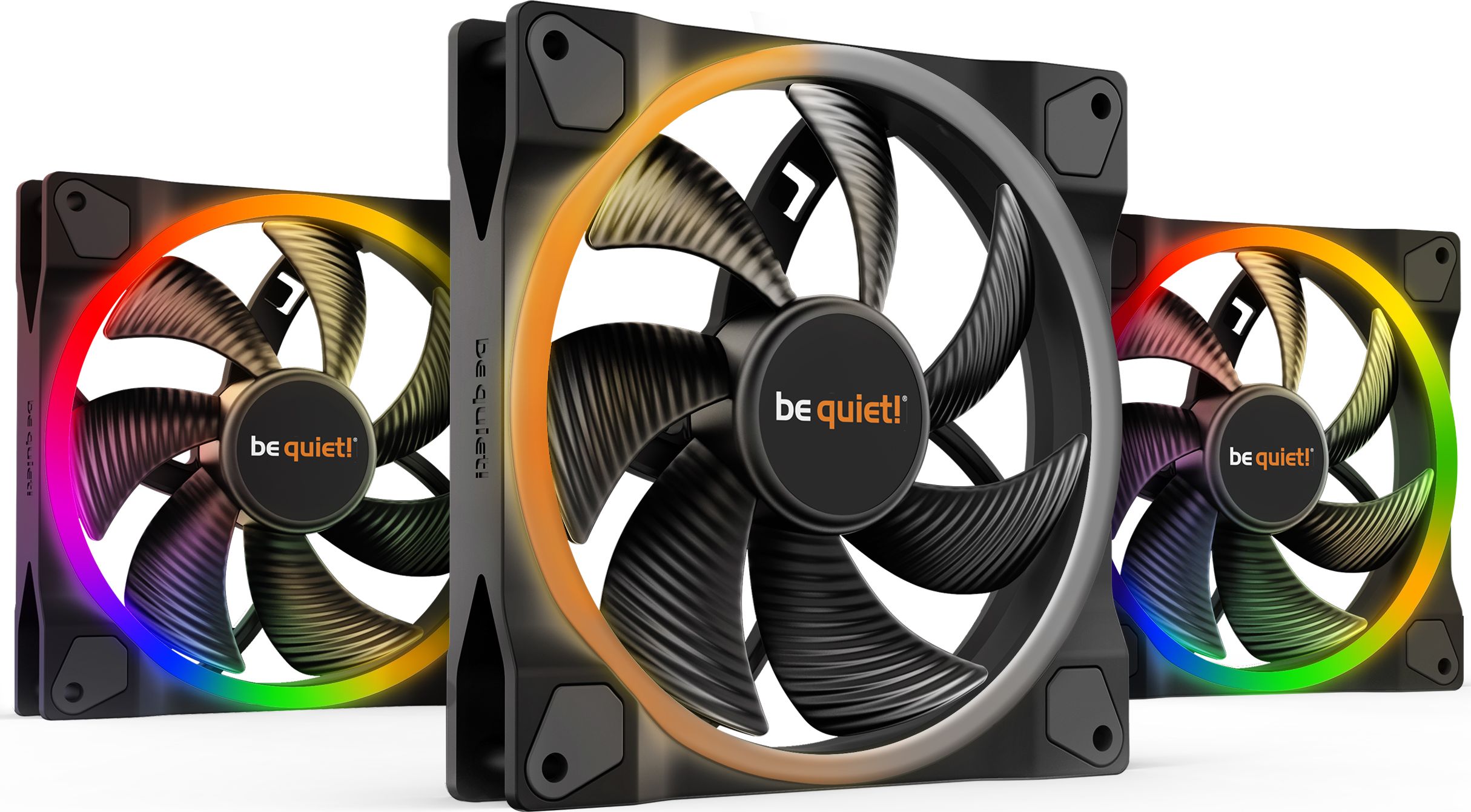 Pachet 3 ventilatoare PC be quiet! BL078, Light Wings 140mm PWM, 140x140x25mm