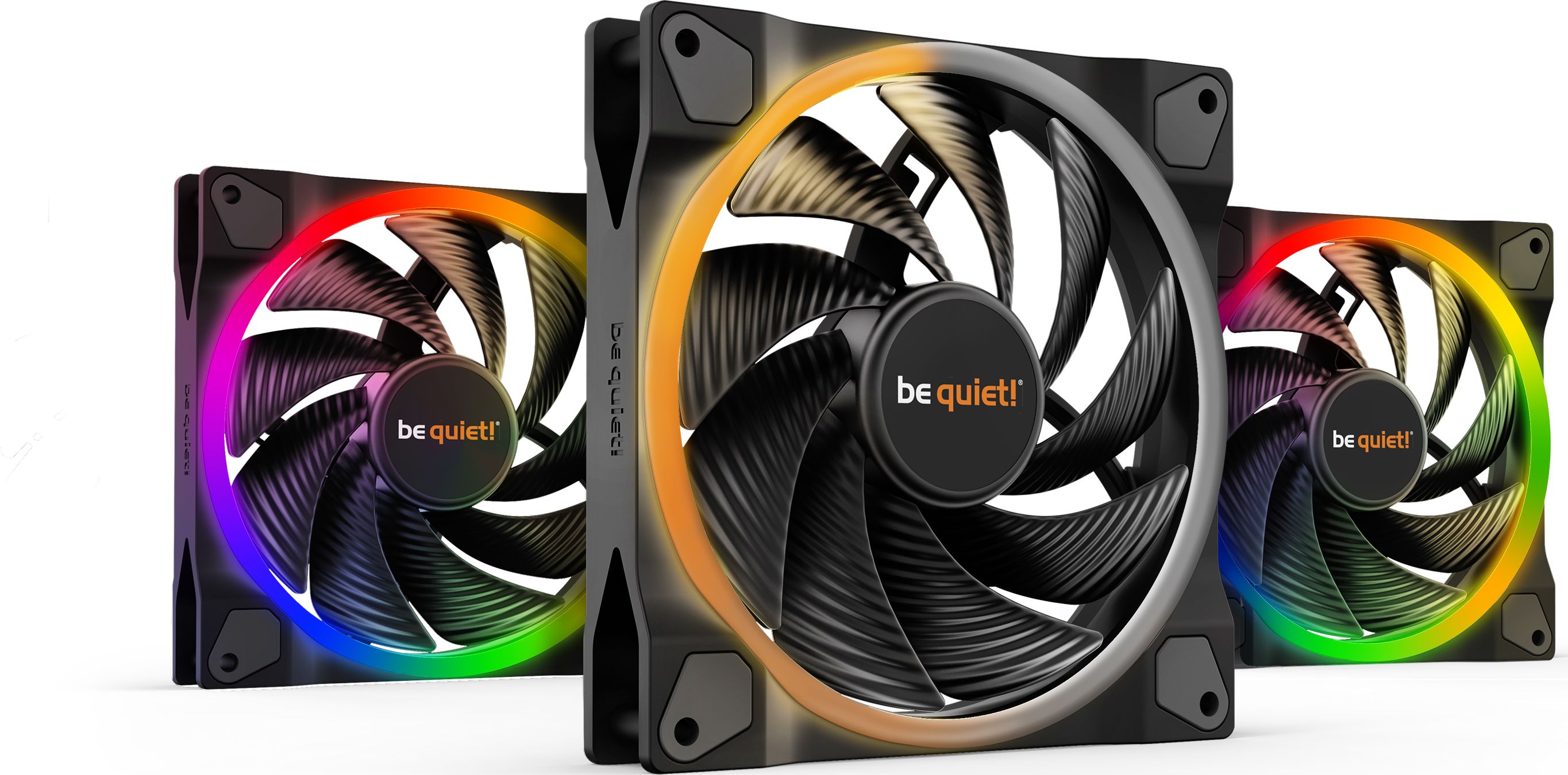 Pachet de 3 ventilatoare PC be quiet! BL079, Light Wings 140 mm PWM, 140x140x25mm