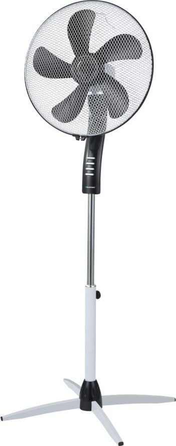 Ventilator cu picior, 40 cm, 55W, Blaupunkt, ASF501, alb-negru