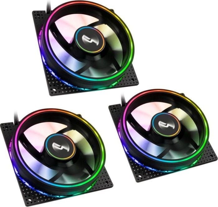 Set de 3 ventilatoare PC Cryorig CR-XRS3, Crona S 120 ARGB, 29,7 dBA, 120x25.4mm
