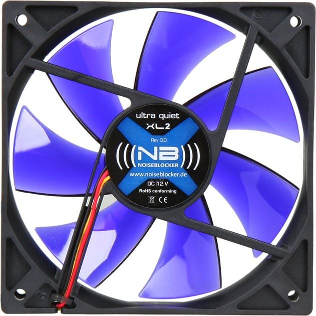 Ventilator Noiseblocker L-XL2R, BlackSilent Fan XL2, 21 dBA