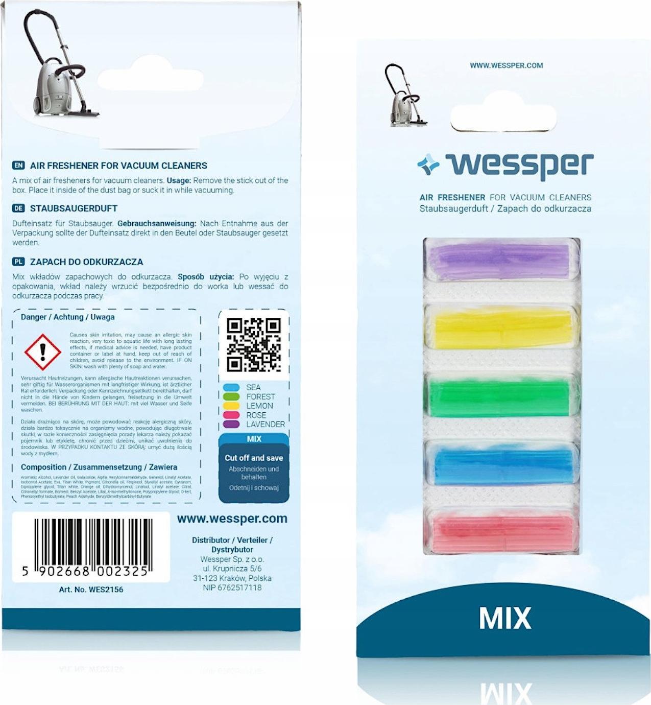 Wessper Parfumuri pentru aspirator 5 bucati MIX SCENT STICKS