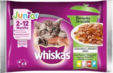 WHISKAS Junior Potrawka RYBNA i TRADYCYJNA 4x85g