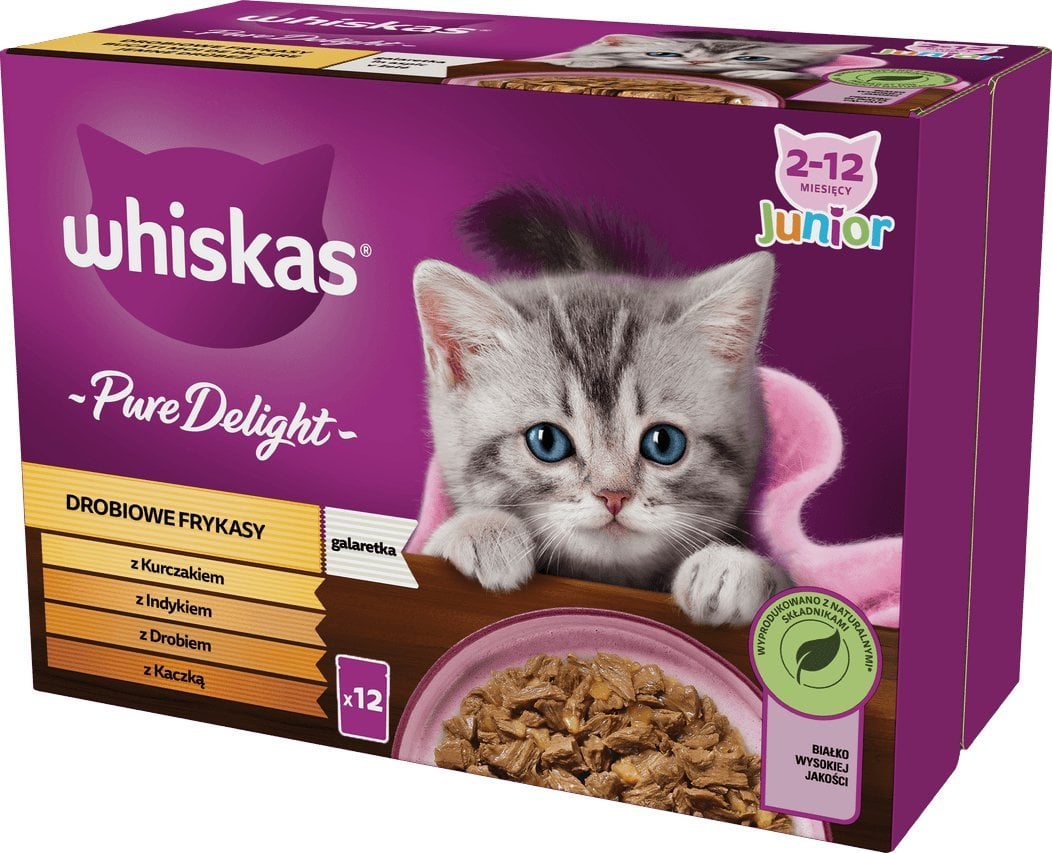 Whiskas Whiskas Sasz Potr Pur Del Jun Poultry 12x85g