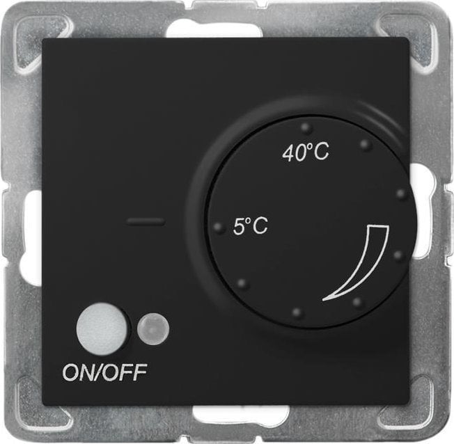 WIERB Regulator de temperatura Ospel Impresja RTP-1YN/m/33 cu senzor exterior negru metalic