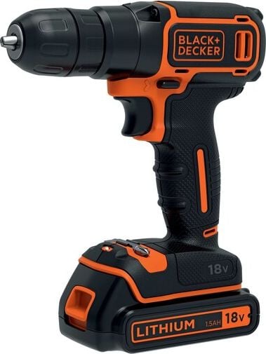 Burghiu șurub Black&amp;Decker BDCD18 18 V 1 baterie de 1,5 Ah