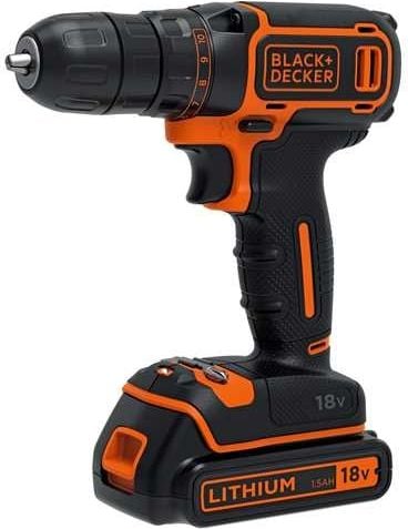 Burghiu șurub Black&Decker BDCDC18K 18 V 1 baterie de 1,5 Ah