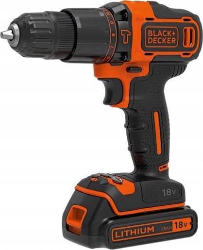 Mașină de găurit Black&amp;Decker BDCHD18 18 V 1 baterie de 1,5 Ah