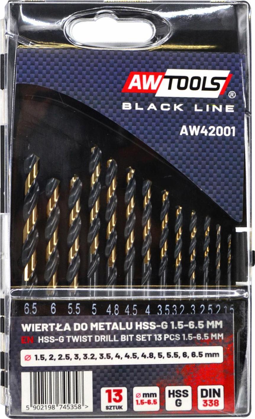 Burghiu AWTools AWTOOLS Burghiu METAL HSS M2 KPL. 13BUC/1.5 - 6.5MM/ PREMIUM AW42001 AWTOOLS