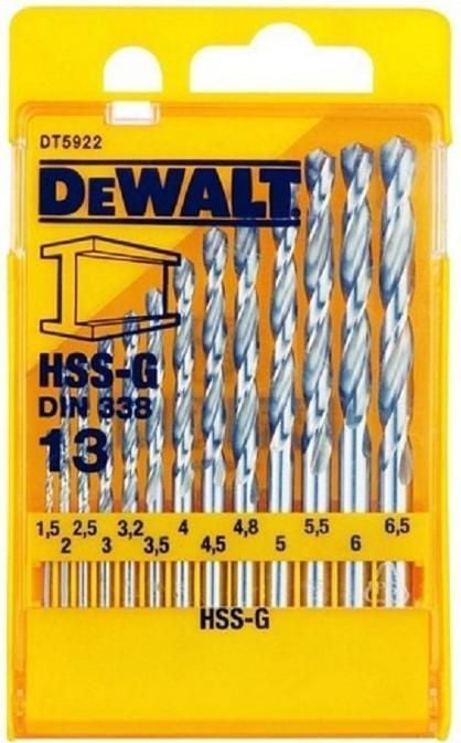 Seturi de burghie Dewalt HSS-G burghie pentru metal (DT5922-QZ)