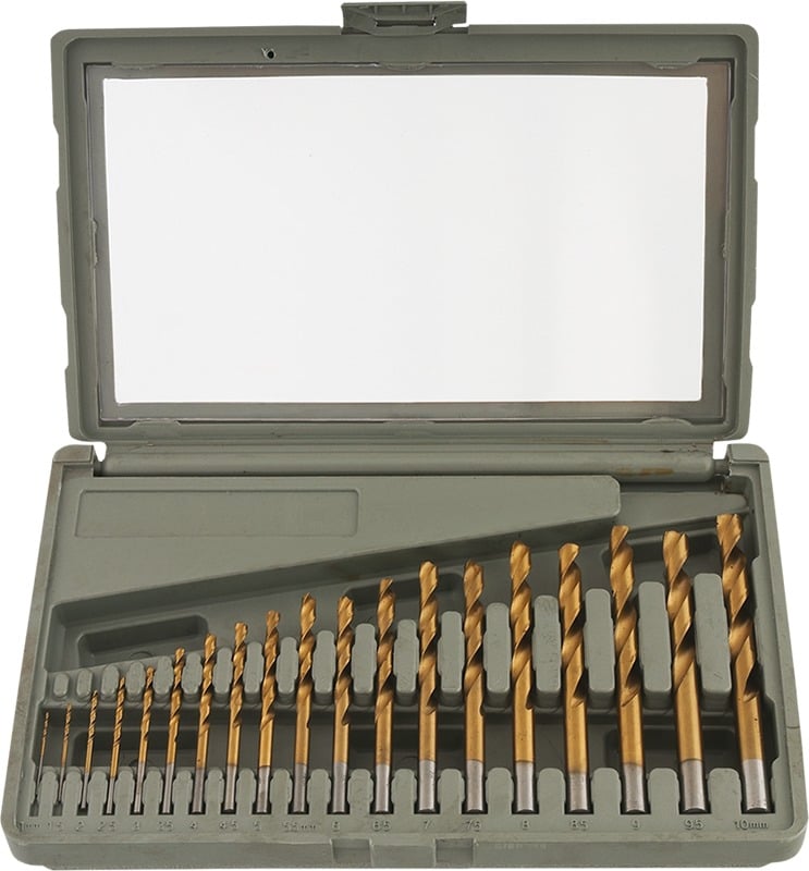 Burghie Verto pentru metal, titan cilindric 1,5 2 7 4,5 4 5,5 5 1 3 2,5 3,5 6 10 6,5 7,5 8 8,5 9 9,5 mm set (5339)