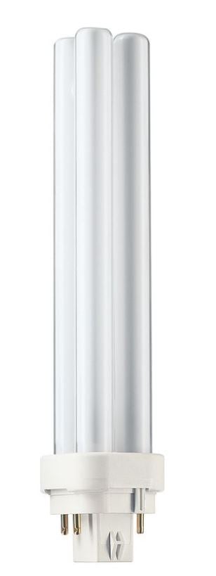 Bec economic 4 pini Philips MASTER PL-C 4P, forma stick, 26W, G24D-3, 10000 ore, lumina naturala 4000K