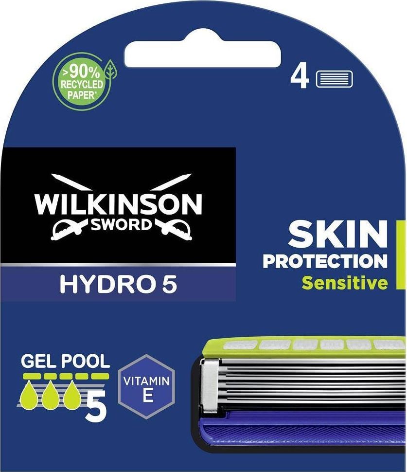 Lame de ras de schimb pentru bărbați Wilkinson Hydro 5 Skin Protection Sensitive,4buc