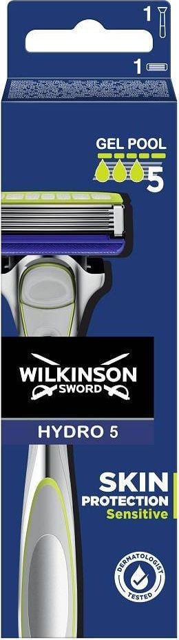 Aparat de ras Wilkinson Hydro 5 pentru protecția pielii sensibilă, lame înlocuibile, pentru bărbați ,1buc