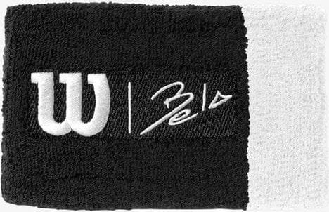Wristband Wilson Bela Extra Wide II OSFA 2 buc alb-negru WRA813303