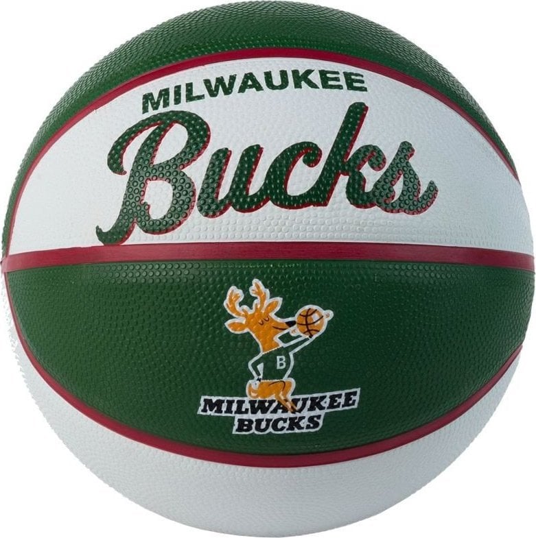 Wilson Wilson NBA Team Retro Milwaukee Bucks Mini minge WTB3200XBMIL Verde 3
