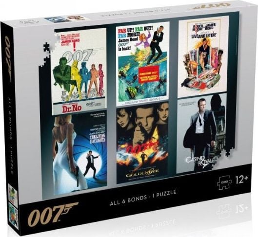 Puzzle Winning Moves, James Bond 007, 1000 Piese, Multicolor