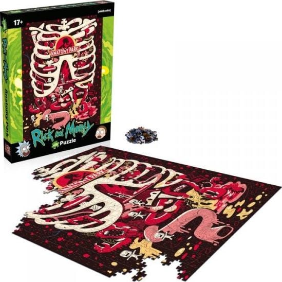 Puzzle Winning Moves, Parcul de anatomie Rick si Morty, 1000 Piese, Multicolor