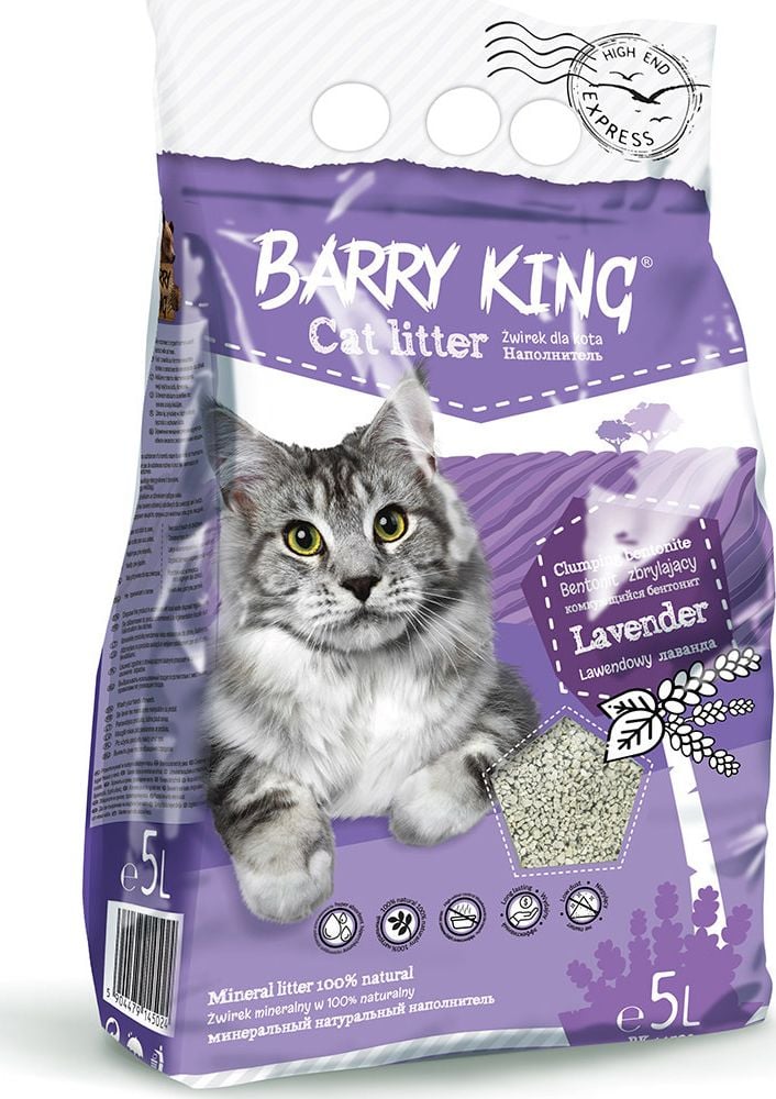 Litier pentru pisici Barry King Barry King Lavanda 5 l