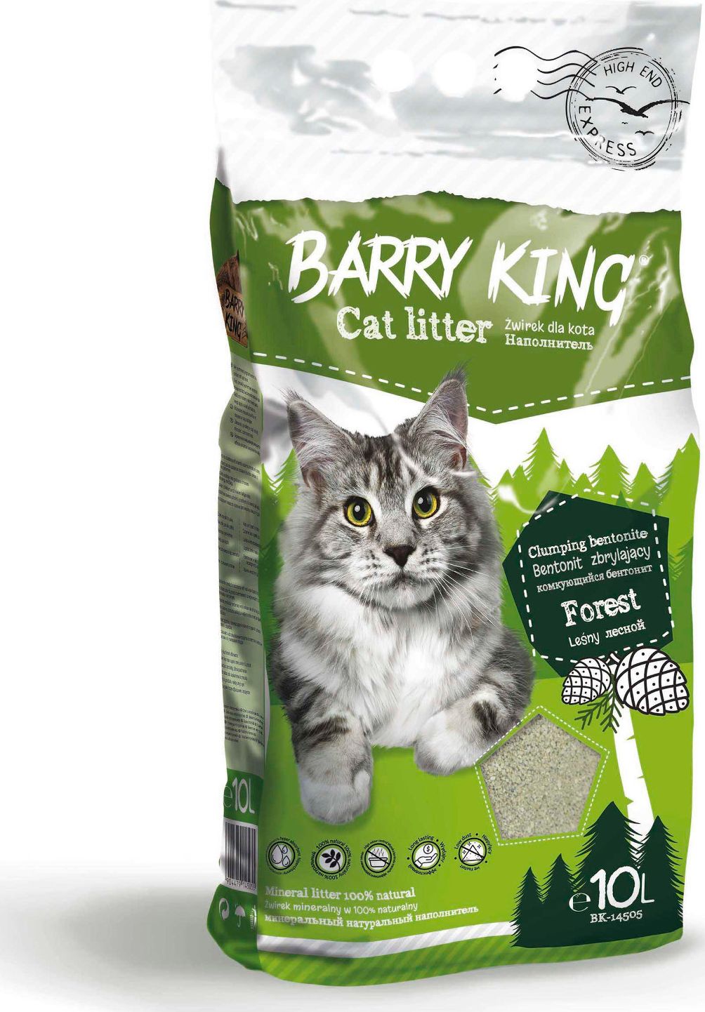 Litier pentru pisici Barry King Concrete Forest 10 l