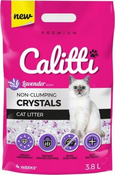 Litier pentru pisici Calitti Crystals Lavanda Lavanda 3,8 l