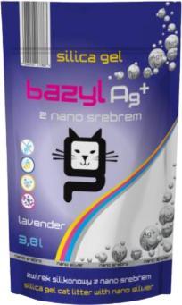 Așternut pentru pisici Celpap Bazyl Ag+ Silicagel Lavandă 3.8l