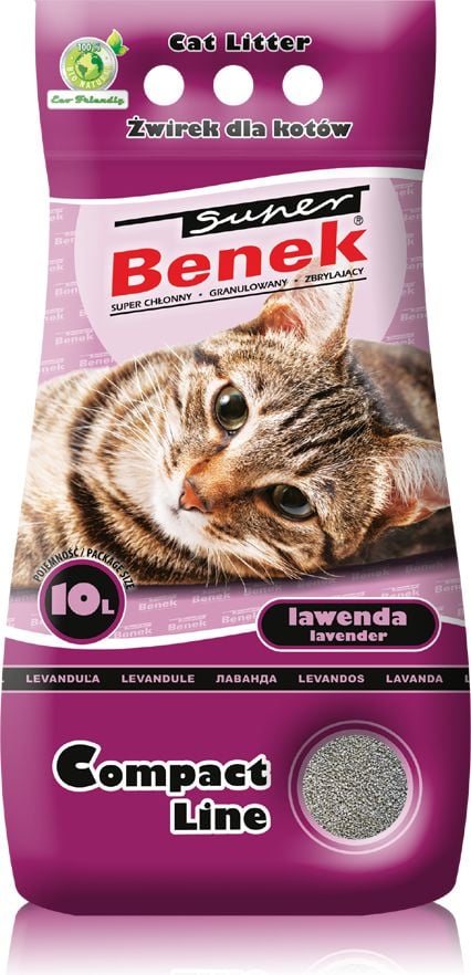 Litier pentru pisici Super Benek Compact Lavanda 10 l