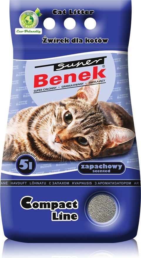 Litier pentru pisici Super Benek Compact Morski 5 l