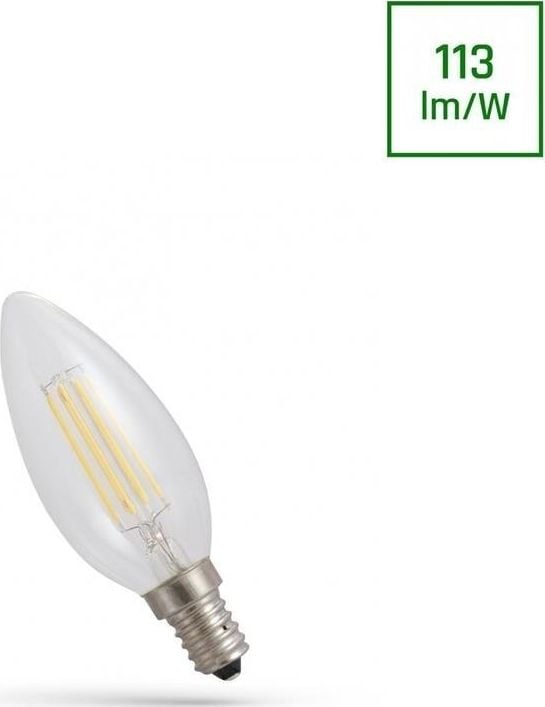 Bec LED Spectrum, E14, 230V, 4W, 450 lm, 3000K, Alb cald