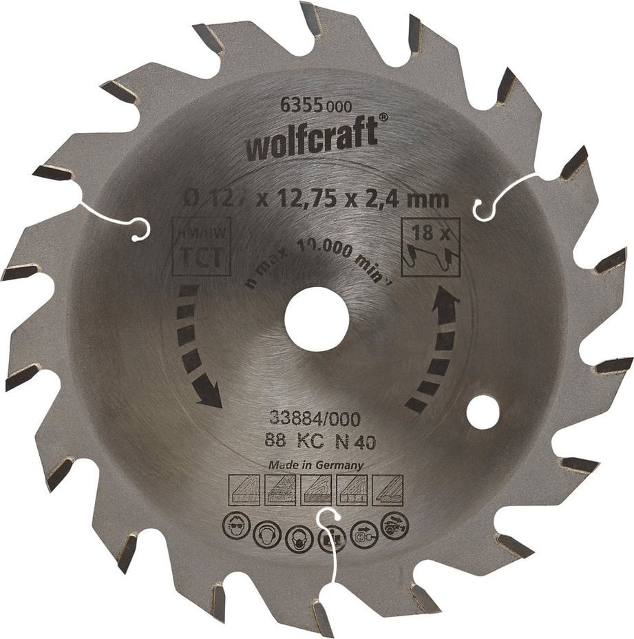 Ferăstrău circular Wolfcraft 127/12,75 mm HM Wolfcraft - tăieturi rapide și precise