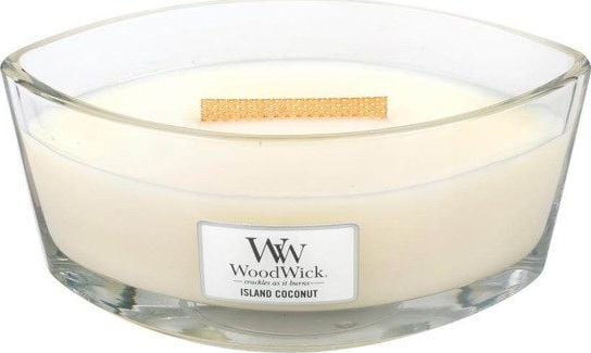 Lumânare parfumată WoodWick Island Coconut Ellipse 453,6 g (76115E)