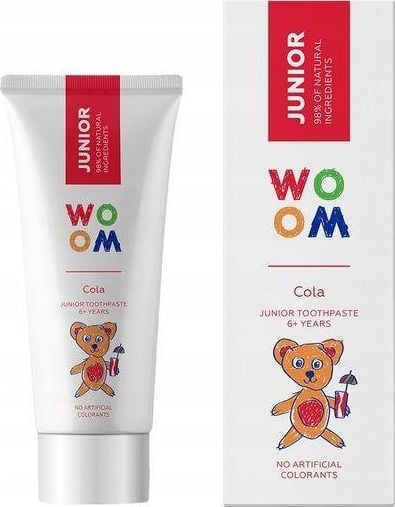 Woom Junior pasta de dinti naturala pentru copii peste 6 ani Cola 50ml