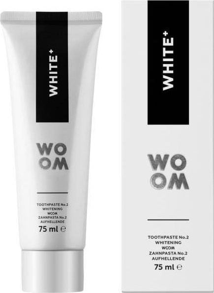 Woom White+ pastă de dinți albitoare respirație răcoritoare 75 ml
