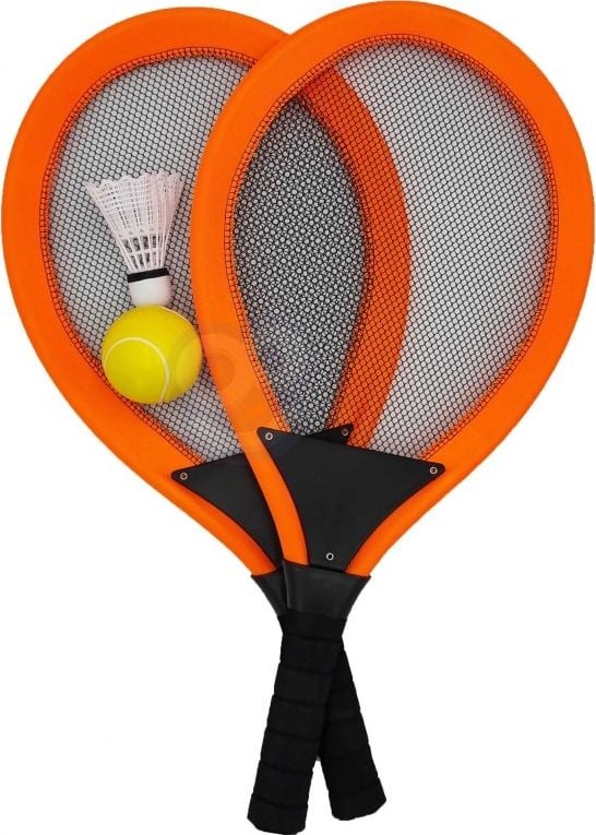 Woopie Set rachete mari de tenis de badminton pentru copii WOOPIE + volan cu minge