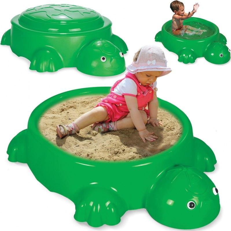 Woopie WOOPIE Turtle Sandbox cu capac 2in1 Water Pool