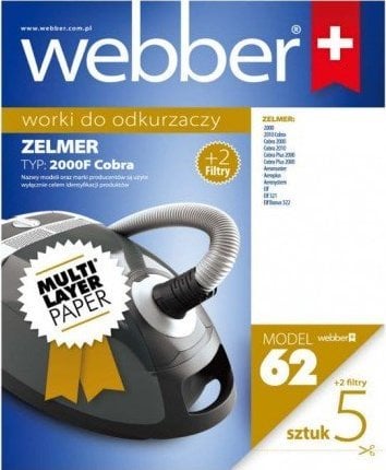 Geanta pentru aspirator Webber ZELMER COBRA 2000F x(5+2) saci