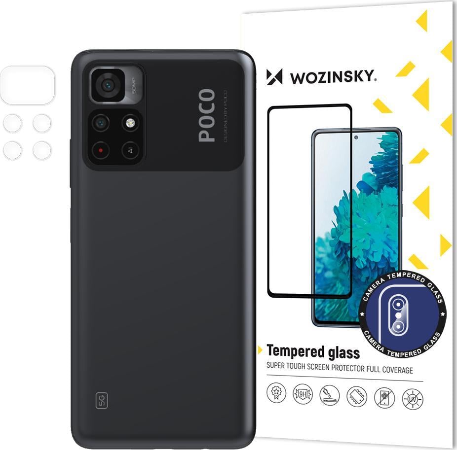 Wozinsky Pretender Camera Glass szkło hartowane 9H na cały aparat kamerę Xiaomi Poco M4 Pro 5G