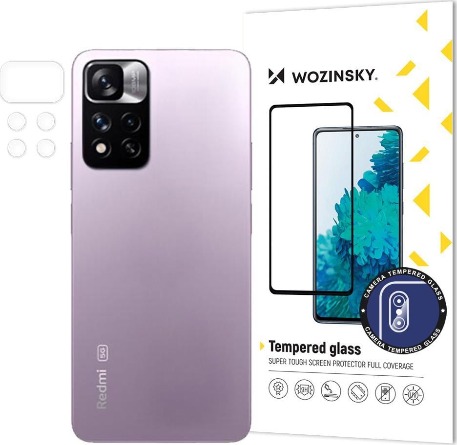 Wozinsky Pretender Camera Glass szkło hartowane 9H na cały aparat kamerę Xiaomi Poco X4 NFC 5G