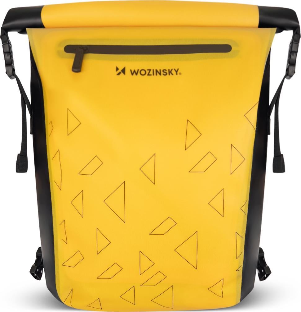 Wozinsky Wodoszczelny plecak rowerowy ze stelażem torba rowerowa 2w1 23l żółty (WBB31YE)