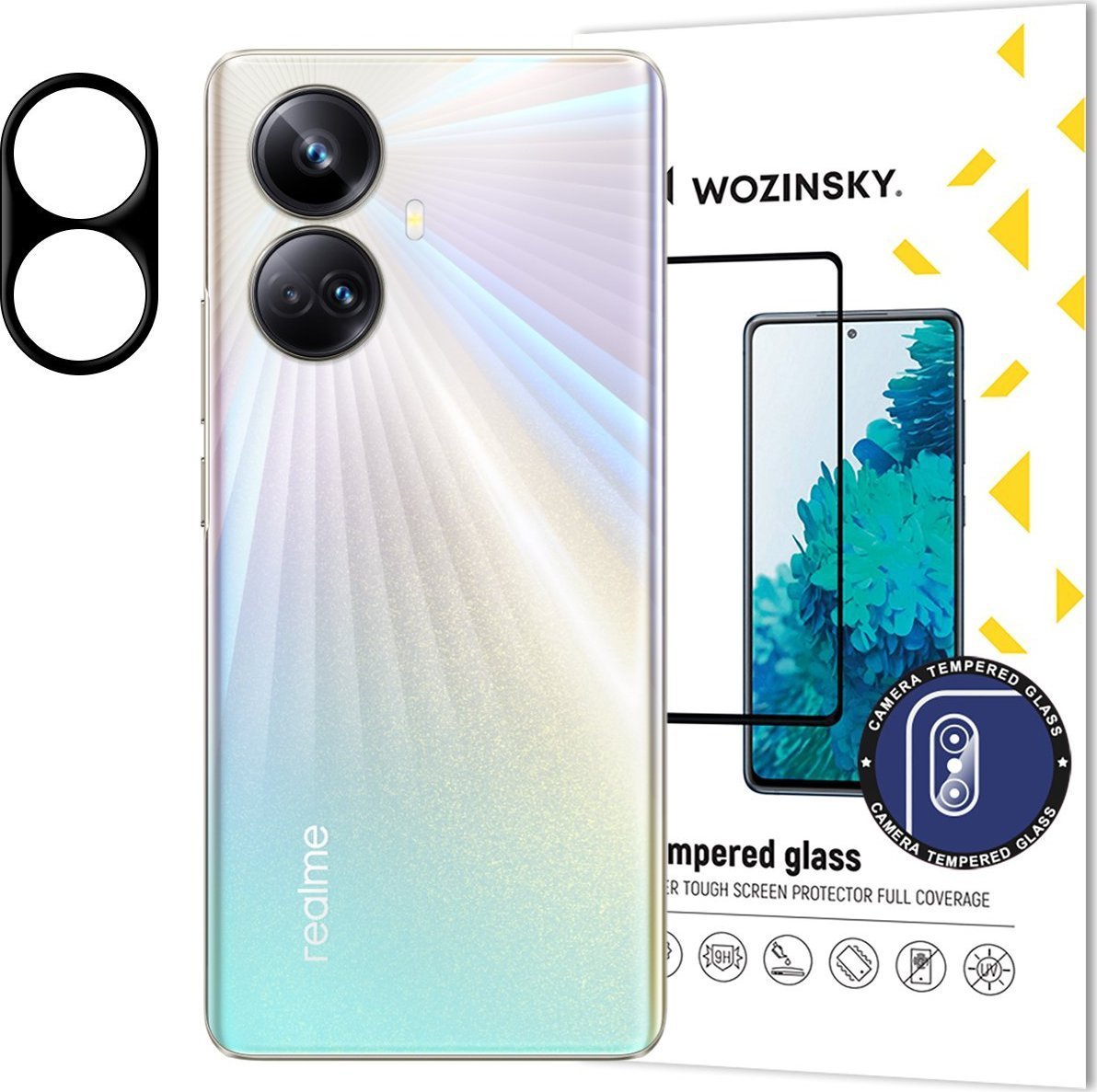 Wozinsky Wozinsky Full Camera Glass geamuri din sticla rezistente la zgarieturi pentru camera Realme 10 ProPlus Wozinsky Wozinsky Full Camera Glass este o sticla rezistenta la zgarieturi pentru camera Realme 10 Pro+, cu o rezistenta de 9H, ce prote