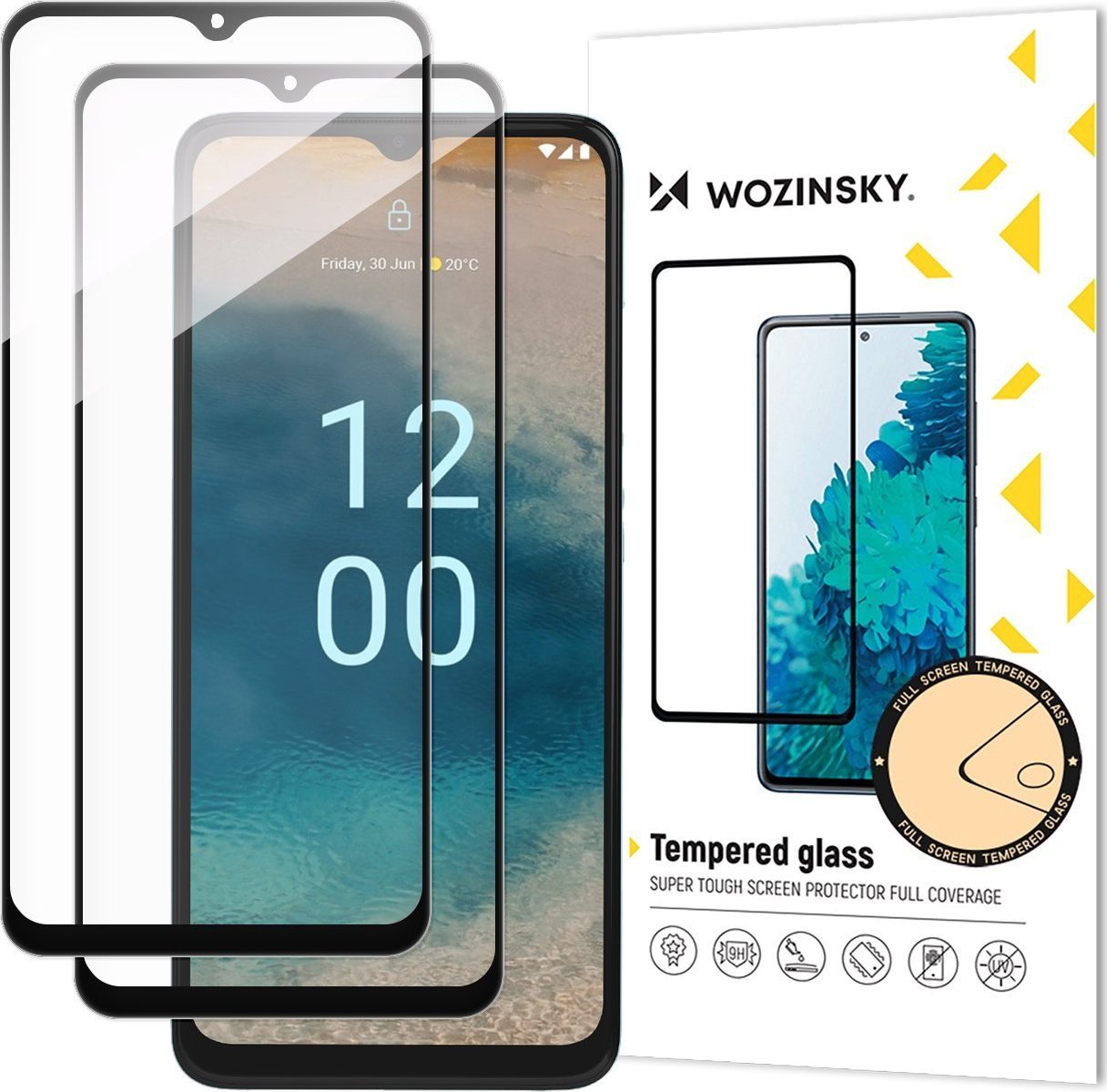 Wozinsky Wozinsky Full Glue Tempered Glass 2x szkło hartowane do Nokia G22 9H na cały ekran z czarną ramką