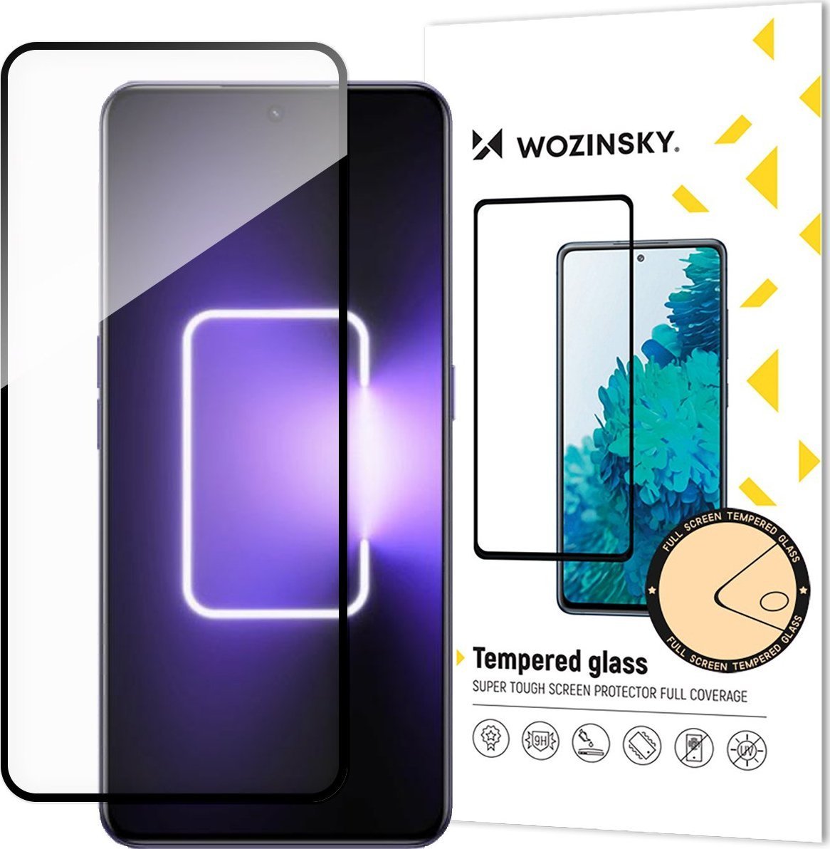 Wozinsky Wozinsky Full Glue Tempered Glass szkło hartowane do Realme GT Neo 5 / Realme GT3 9H na cały ekran z czarną ramką