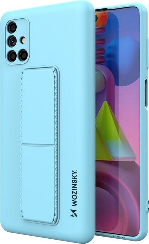 Wozinsky Wozinsky Kickstand Case elastyczne silikonowe etui z podstawką Samsung Galaxy M51 niebieski