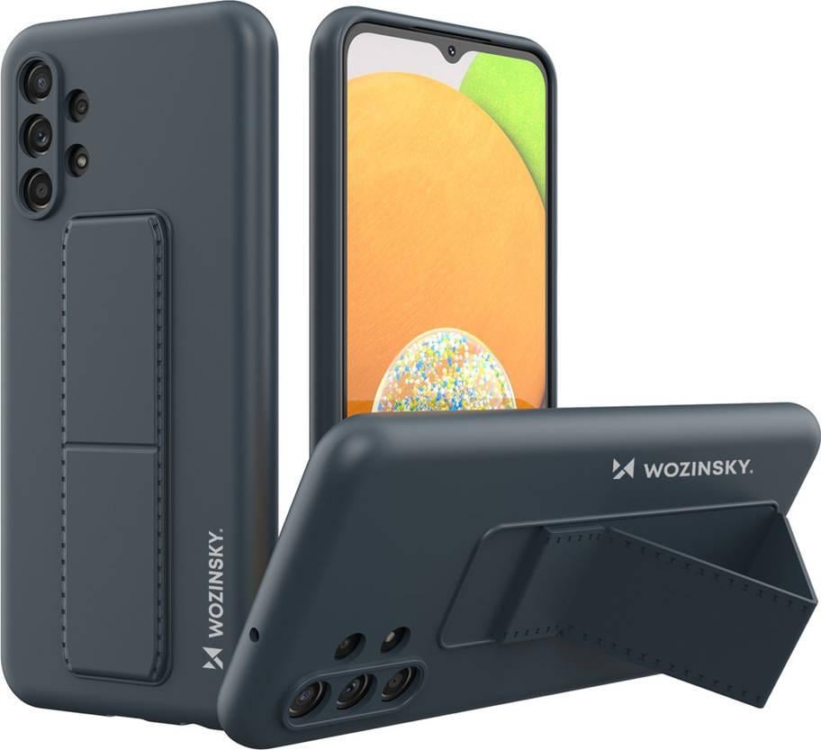 Wozinsky Wozinsky Kickstand Case silikonowe etui z podstawką etui Samsung Galaxy A13 5G granatowe