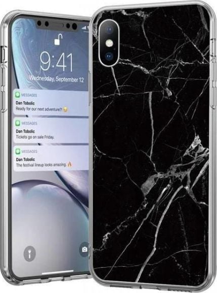 Wozinsky Wozinsky Marble żelowe etui pokrowiec marmur Samsung Galaxy M31 czarny