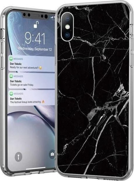 Wozinsky Wozinsky Marble żelowe etui pokrowiec marmur Samsung Galaxy M51 czarny